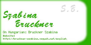 szabina bruckner business card